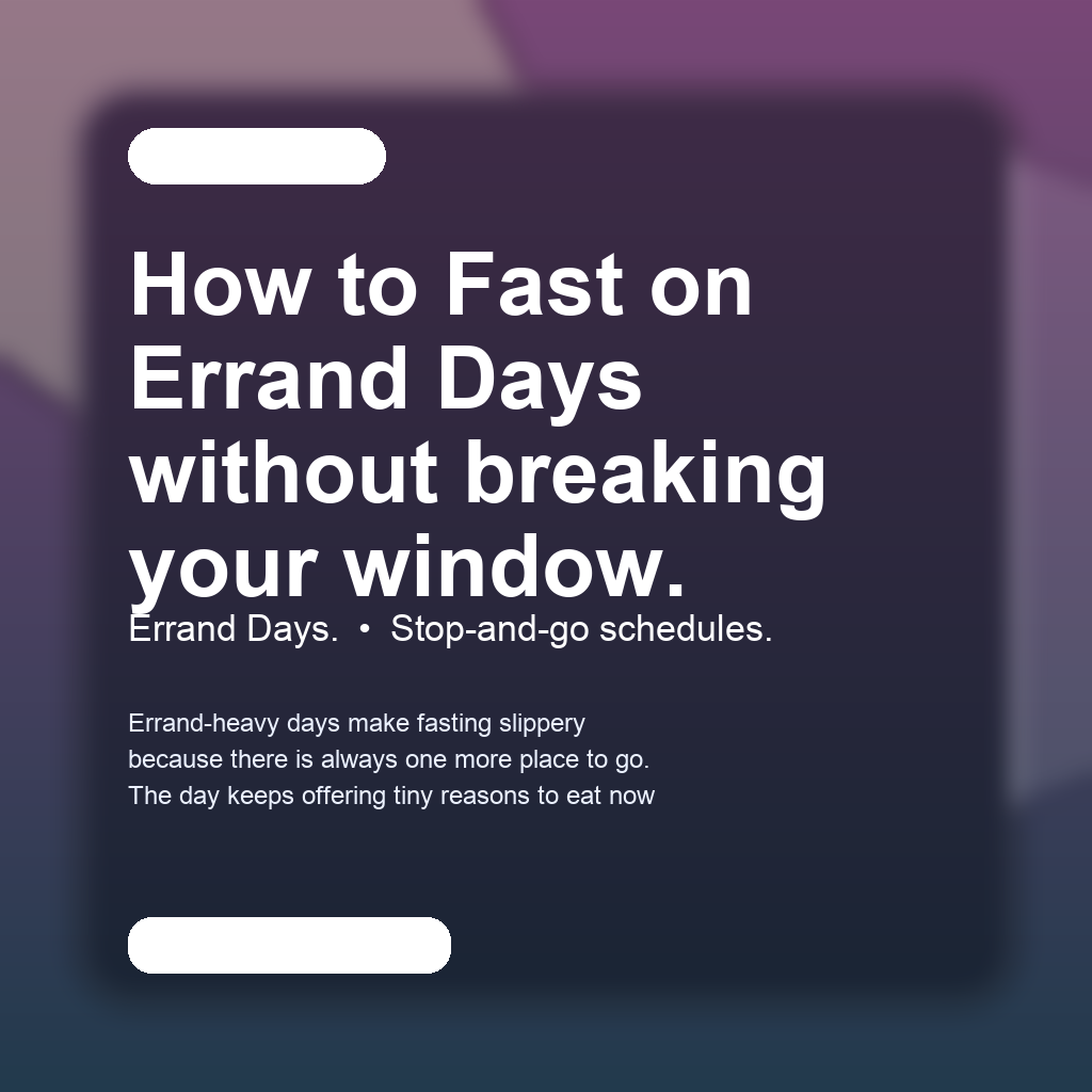 FastMinder fasting timer and a water bottle for errand days